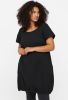 Zizzi korte jurk met elastische boord JEASY zwart online kopen