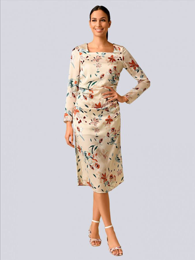 alba moda Jurk met bloemendessin Roze/Rood