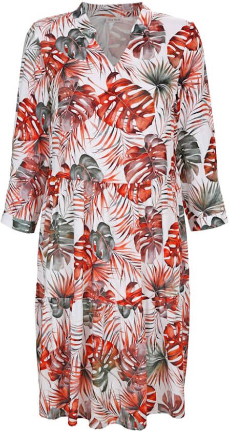 alba moda Jurk met strokenrok Terra/Bruin