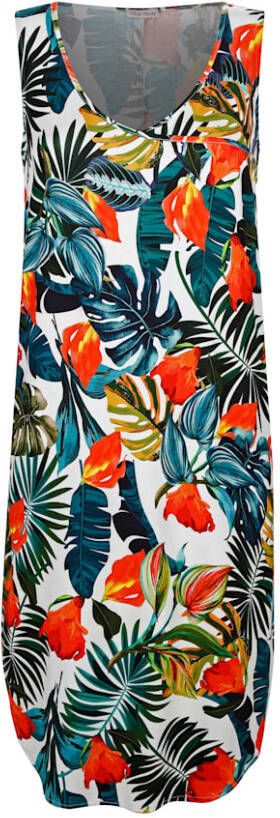 alba moda Jurk met zomerse plantenprint Wit