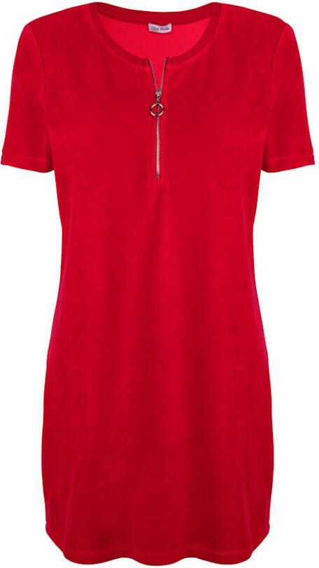 alba moda Longshirt van zacht veloursmateriaal Oranje