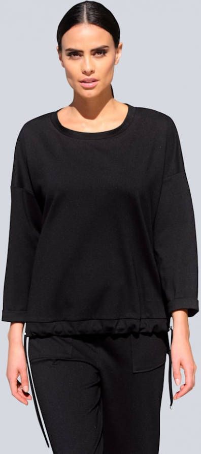 alba moda Shirt in casual oversized model Zwart