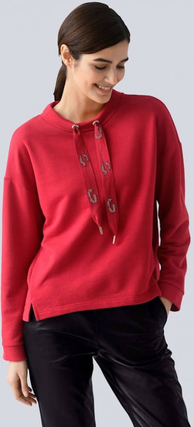 alba moda Shirt met naar voren verlegde zijnaden Rood