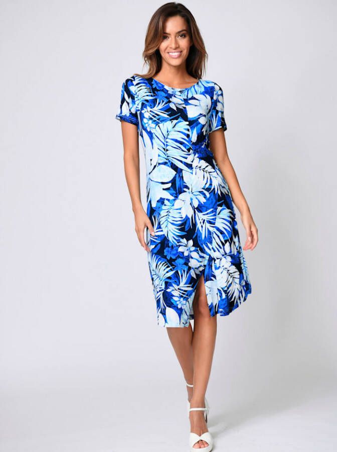 alba moda Strandjurk met modieus split Blauw