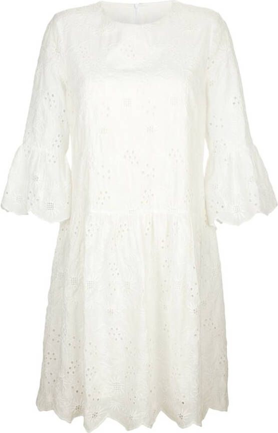 alba moda Strandjurk van zomers, opengewerkt kant Wit