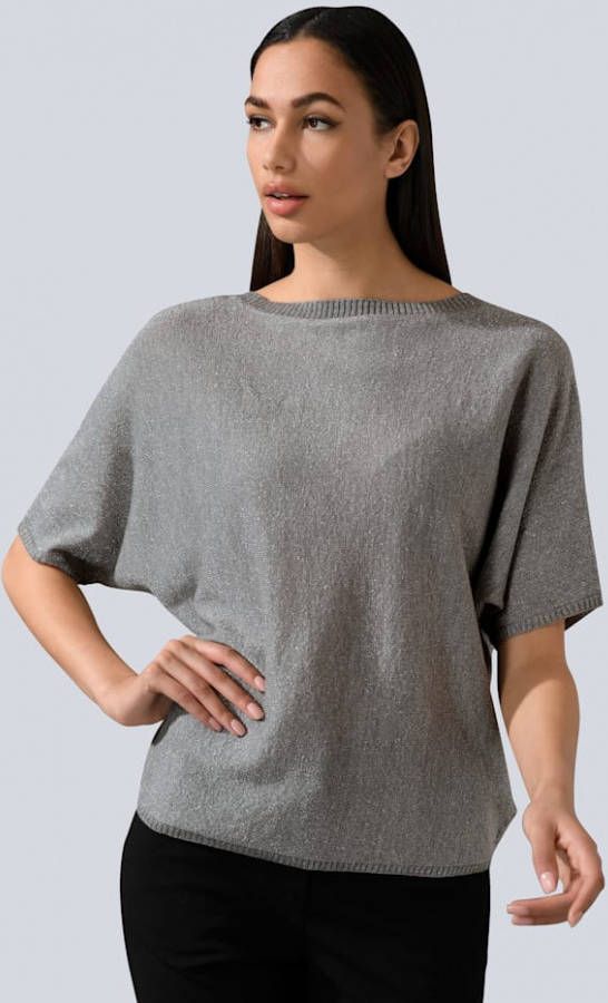 alba moda Trui met ronde hals Grijs