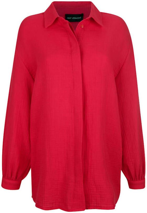 AMY VERMONT Blouse van comfortabele mousseline Koraal