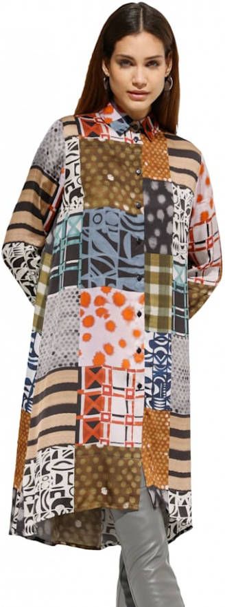 AMY VERMONT Jurk met exclusieve print allover Taupe/Multicolor