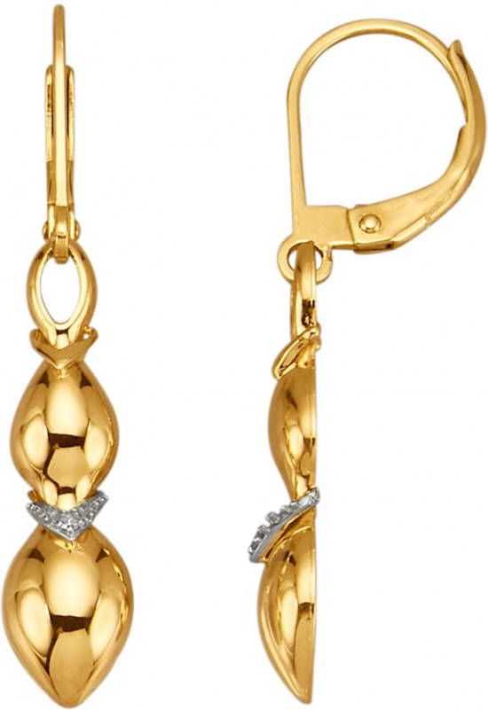 AMY VERMONT Oorbellen met diamanten Geelgoudkleur