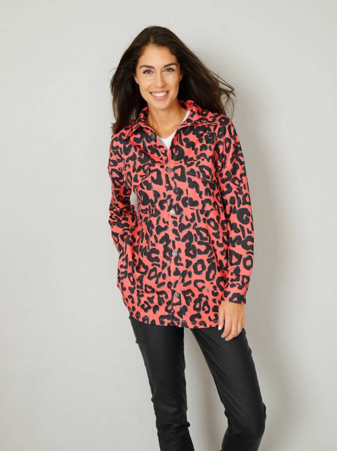 AMY VERMONT Sweatvest Koraal/Zwart