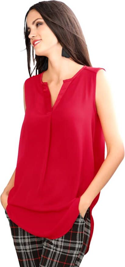 AMY VERMONT Topje van weefstof Rood