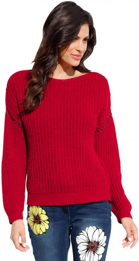 AMY VERMONT Trui met glansgaren Rood