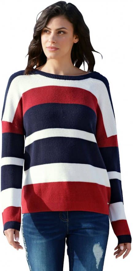 AMY VERMONT Trui met strepen Rood/Wit/Marine