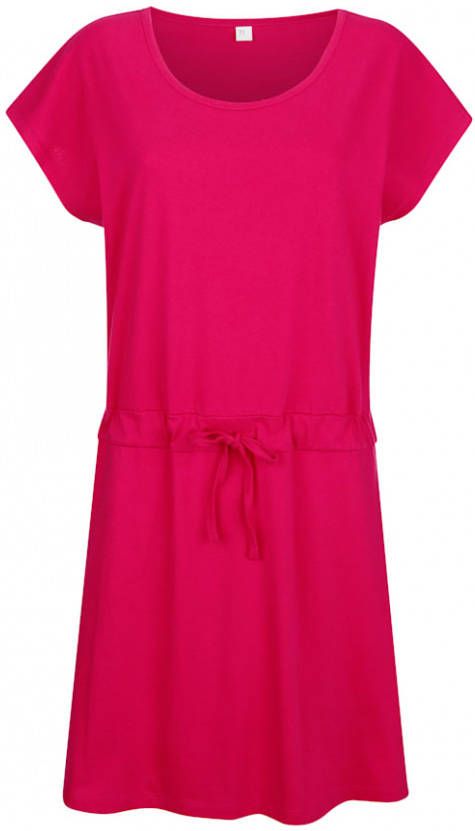 maritim Jurk met bindbandje in de taille Pink