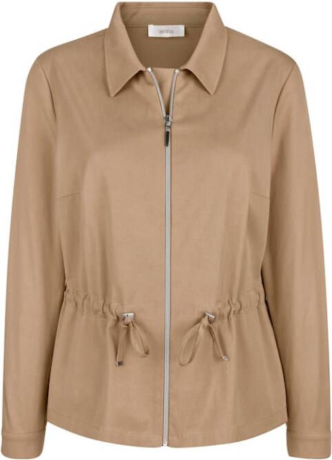 MONA Blazer met platte kraag Beige