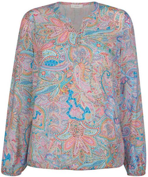 MONA Blouse met paisleyprint in harmonieuze kleuren Multicolor