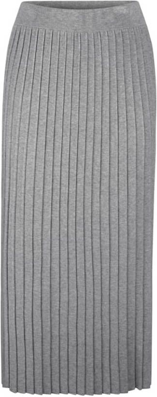 MONA Gebreide rok van comfortabel, fijngebreid materiaal Zilvergrijs