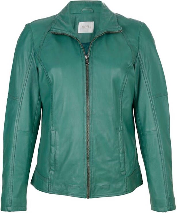 MONA Leren jasje van echt lamsnappa Groen