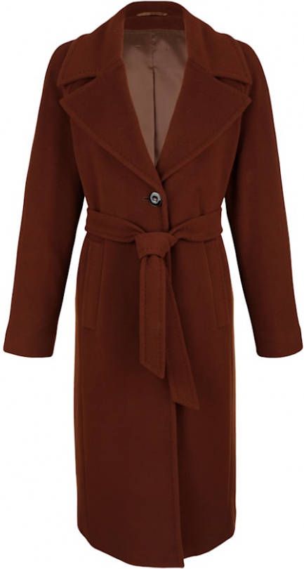 MONA Mantel met siernaden Roest