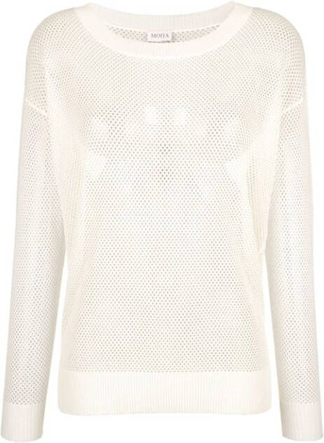 MONA Trui met ajourpatroon Ecru