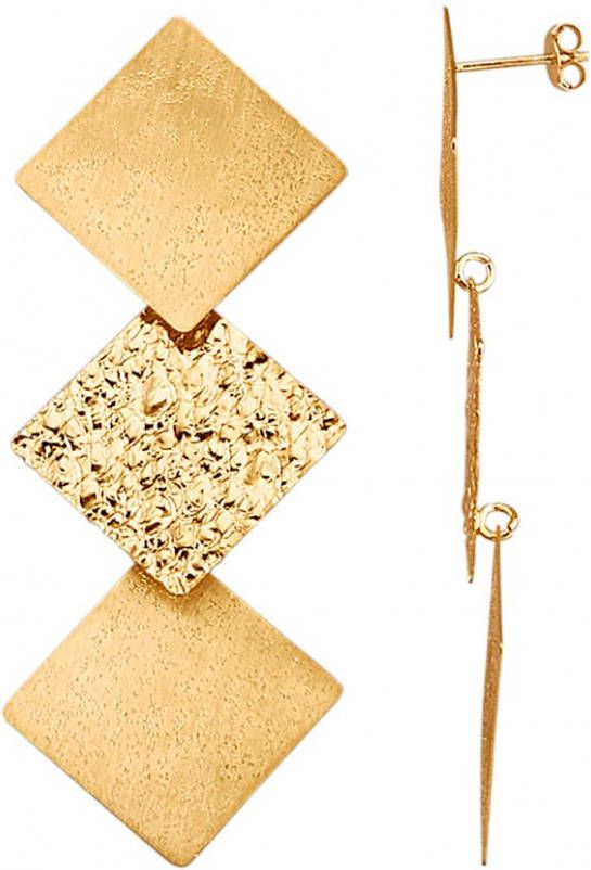 KLiNGEL Oorbellen van verguld zilver Geelgoudkleur