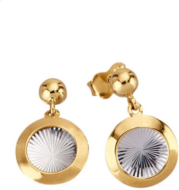 KLiNGEL Oorstekers van 9 kt. Bicolor