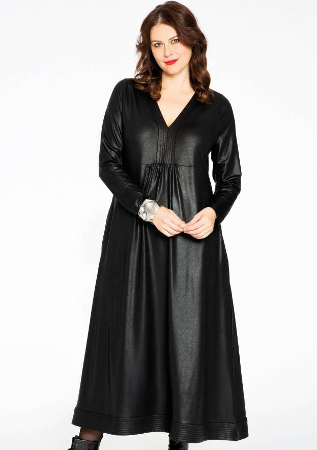 Yoek Jurk V neck SHINE 38/40 black