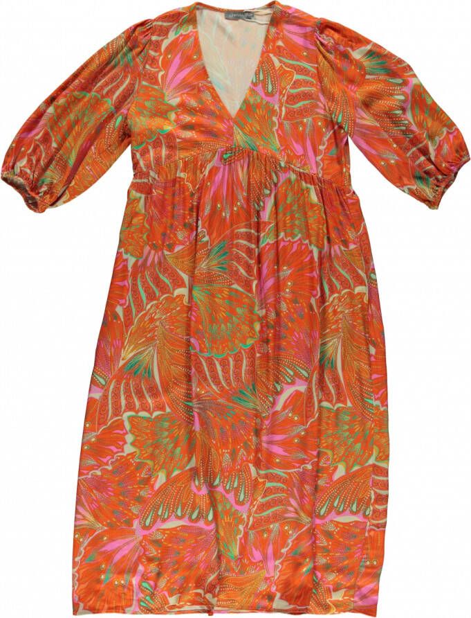 Geisha jurk 37136 20 1022 Oranje print