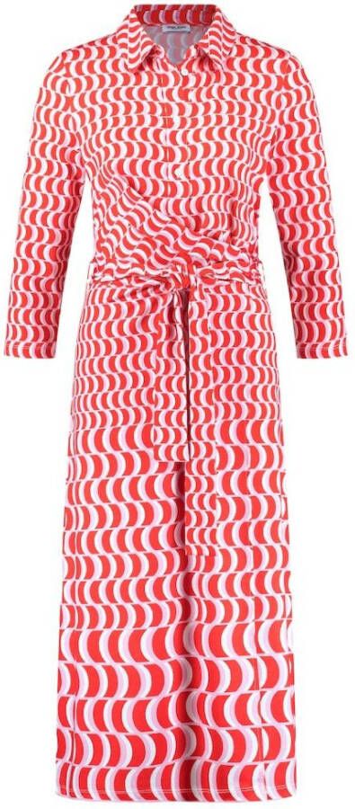 Gerry weber jurk 180028 35026 ECRU/WEISS/ROT/ORANGE DRUCK