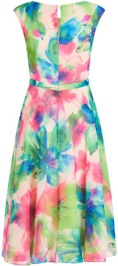 Vera mont mouwloze jurk 43624082 Dark Green/Pink